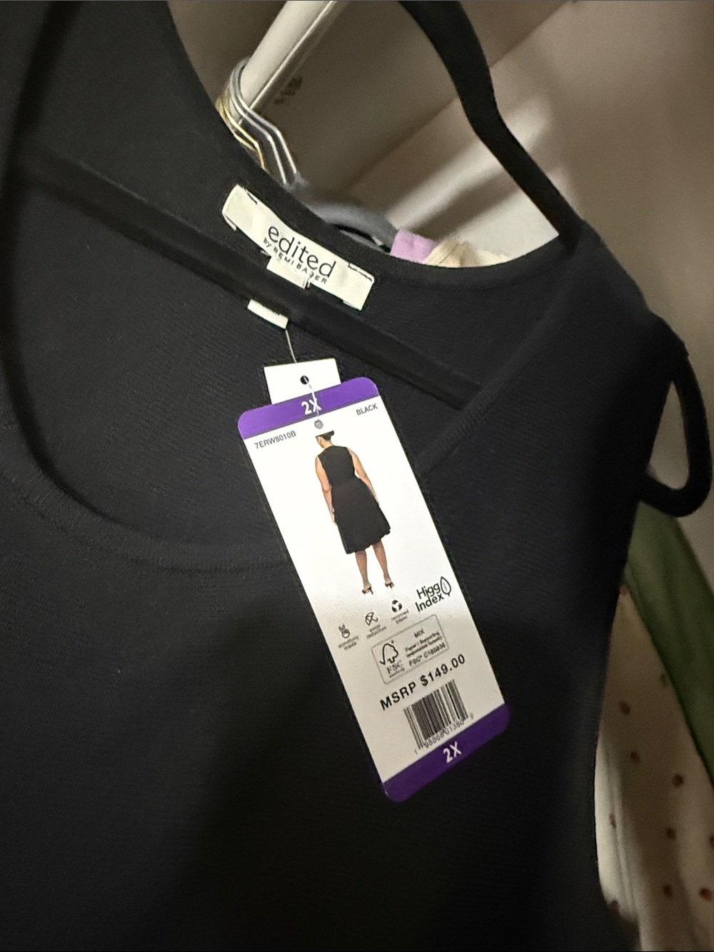 Edited Black Sleeveless A-Line Dress - 2X